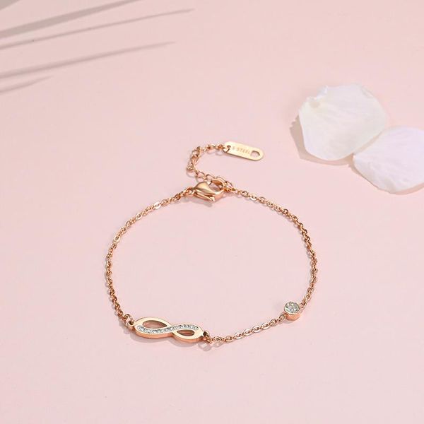 link, chain trendy stainless steel crystal geometric for women rose gold charm bracelet fashion jewelry gift, Black
link, chain trendy stainless steel crystal geometric for women rose gold charm bracelet fashion jewelry gift, Black