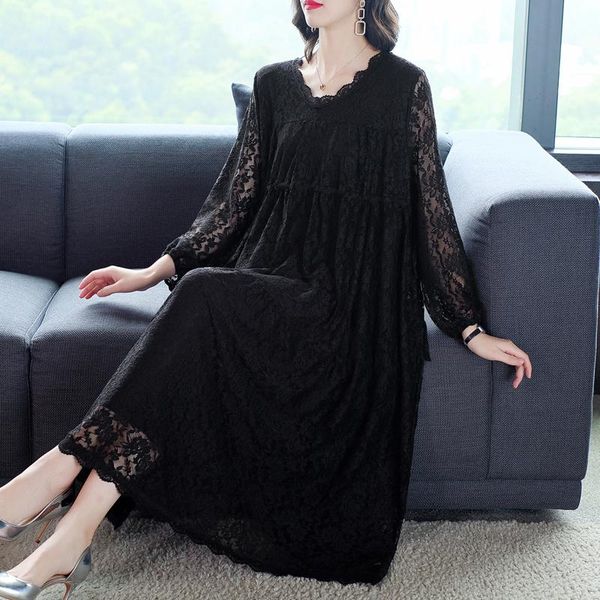 casual dresses 6xl 5xl lace autumn 2021 robe elegant winter dress long plus size clothes party, Black;gray
casual dresses 6xl 5xl lace autumn 2021 robe elegant winter dress long plus size clothes party, Black;gray