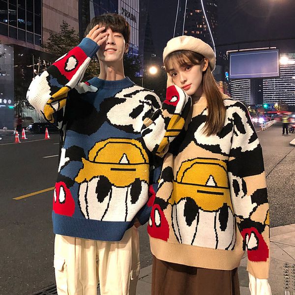 2021 new jerseys from the cartoon clothing couple's clothes super fire ins autumn and winter korean version of loose male sweater tidec, White;black
2021 new jerseys from the cartoon clothing couple's clothes super fire ins autumn and winter korean version of loose male sweater tidec, White;black
