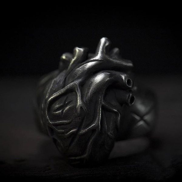 cluster rings eyhimd unique mens black 316l stainless steel vintage heart ring biker rock gothic punk santa muerte fashion party jewelry gif, Golden;silver
cluster rings eyhimd unique mens black 316l stainless steel vintage heart ring biker rock gothic punk santa muerte fashion party jewelry gif, Golden;silver