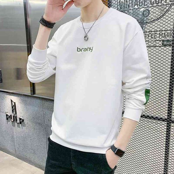 men's 2021 new fashion brand ins handsome men's long sleeve spring and autumn round neck coat korean trend, Black
men's 2021 new fashion brand ins handsome men's long sleeve spring and autumn round neck coat korean trend, Black