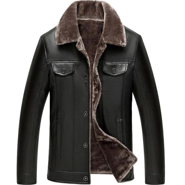 men's fur & faux large size autumn and winter loose pu leather plus cashmere thickening casual minddle old clothing /l-4xl, Black
men's fur & faux large size autumn and winter loose pu leather plus cashmere thickening casual minddle old clothing /l-4xl, Black