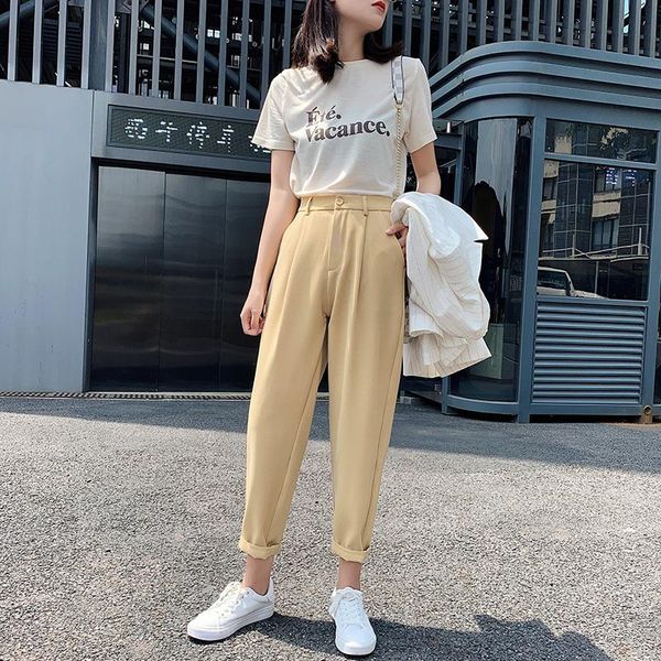 women's pants & capris 2021 spring and summer harem female loose straight tooling radish was thin suit casual nine points yellow /green, Black;white
women's pants & capris 2021 spring and summer harem female loose straight tooling radish was thin suit casual nine points yellow /green, Black;white