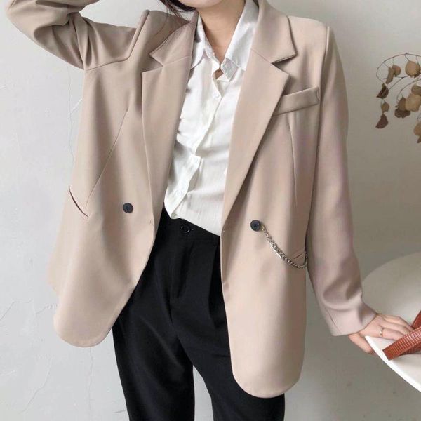 women's suits & blazers hzirip outerwear loose chic jacket streetwear 2021 vintage casual women all match fashion minimalist office lad, White;black
women's suits & blazers hzirip outerwear loose chic jacket streetwear 2021 vintage casual women all match fashion minimalist office lad, White;black