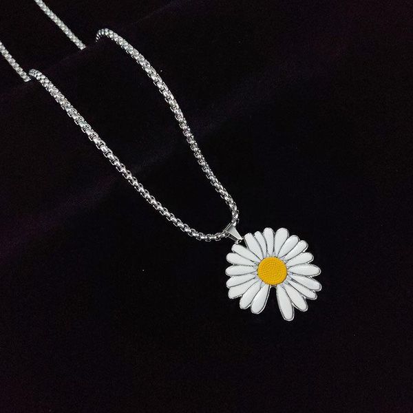 pendant necklaces fashion hip hop men and women necklace titanium steel chrysanthemum metal student accessories, Silver
pendant necklaces fashion hip hop men and women necklace titanium steel chrysanthemum metal student accessories, Silver