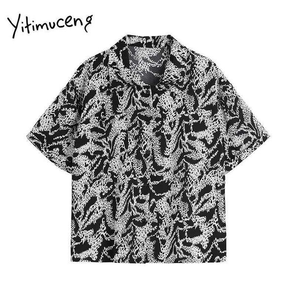 yitimuceng print blouse women button up shirts straight short sleeve turn-down collar black summer korean fashion 210601, White
yitimuceng print blouse women button up shirts straight short sleeve turn-down collar black summer korean fashion 210601, White
