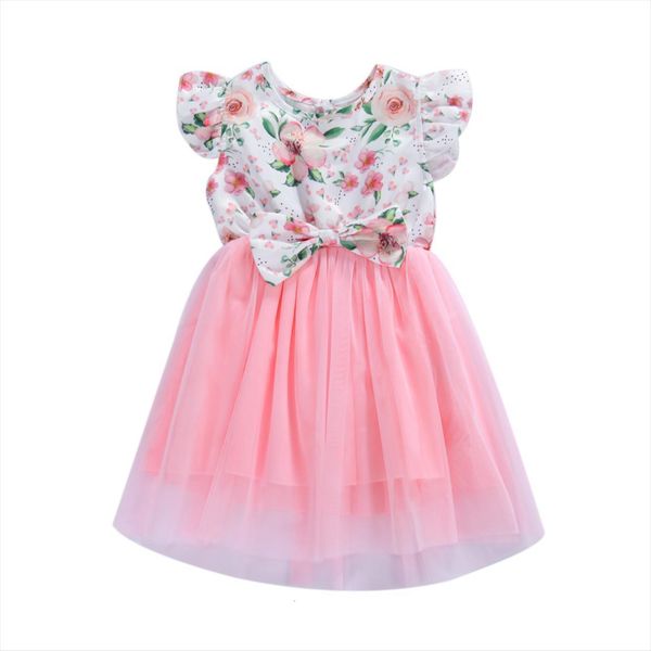 1 6years children patchwork girl dress fly sleeve round neck bow flower print girls splicing mesh clothes, Red;yellow
1 6years children patchwork girl dress fly sleeve round neck bow flower print girls splicing mesh clothes, Red;yellow