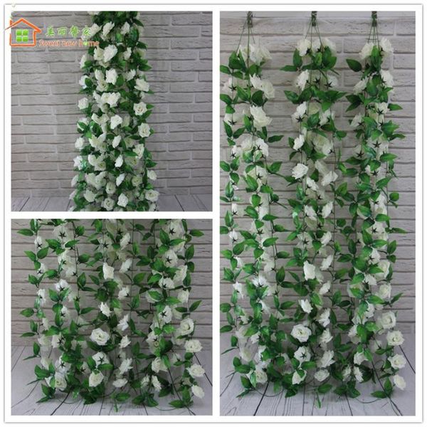 artificial rose garland silk flower vine ivy home wedding garden decoration 180cm 
artificial rose garland silk flower vine ivy home wedding garden decoration 180cm