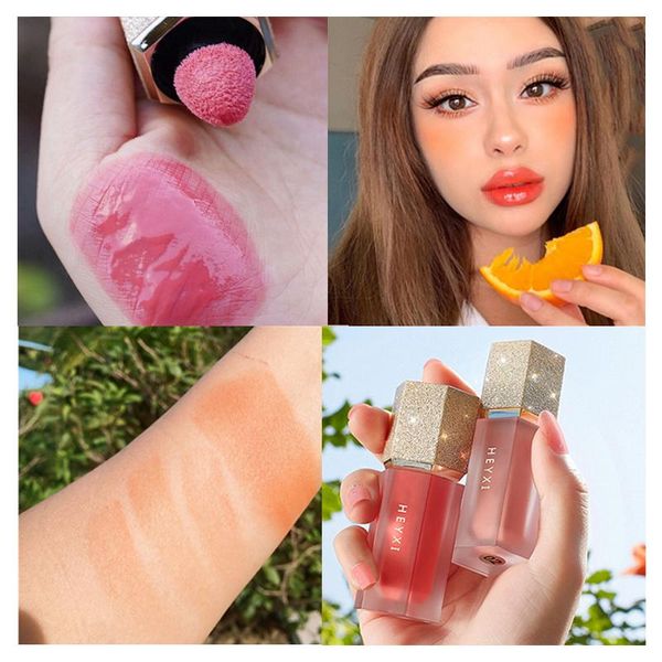 

blush liquid peach contour makeup cream long-lasting matte pigment face cheek repair blusher korean make up font de teint