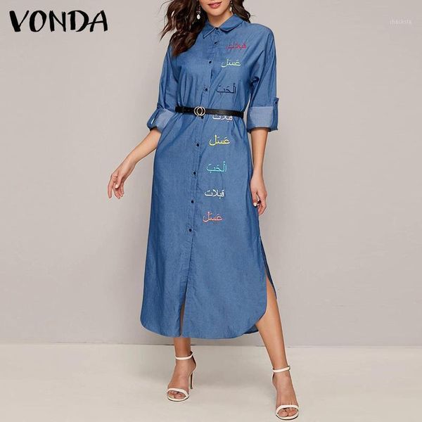 colors vintage dress women solid color long sleeve dresses 2021 vonda casual lapel collar shirts holiday vestido plus size 5xl, Black;gray
colors vintage dress women solid color long sleeve dresses 2021 vonda casual lapel collar shirts holiday vestido plus size 5xl, Black;gray
