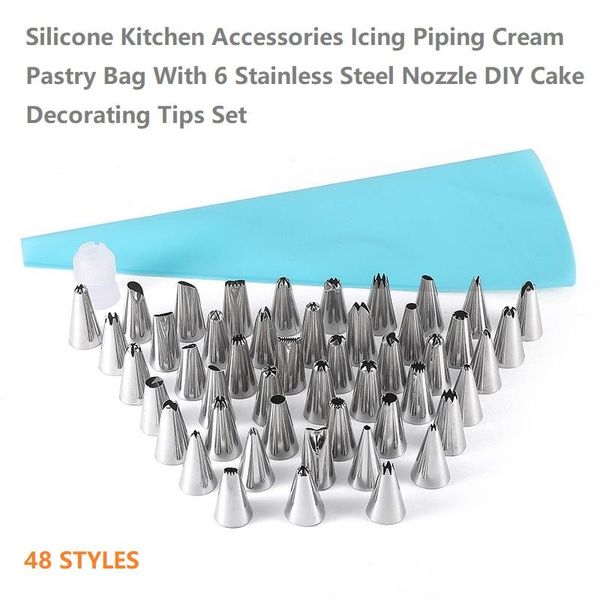 48pcs/set reusable icing piping nozzles set pastry bag scraper flower cream tips converter baking cup diy cake decorating tools
48pcs/set reusable icing piping nozzles set pastry bag scraper flower cream tips converter baking cup diy cake decorating tools