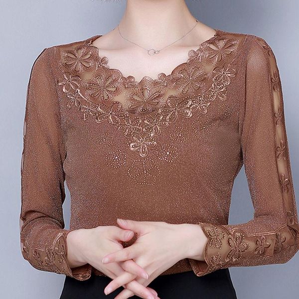 women's blouses & shirts 2021 women autumn winter long sleeve warm blouse female floral embroidered lace ladies slim bottoming shirt e6, White
women's blouses & shirts 2021 women autumn winter long sleeve warm blouse female floral embroidered lace ladies slim bottoming shirt e6, White