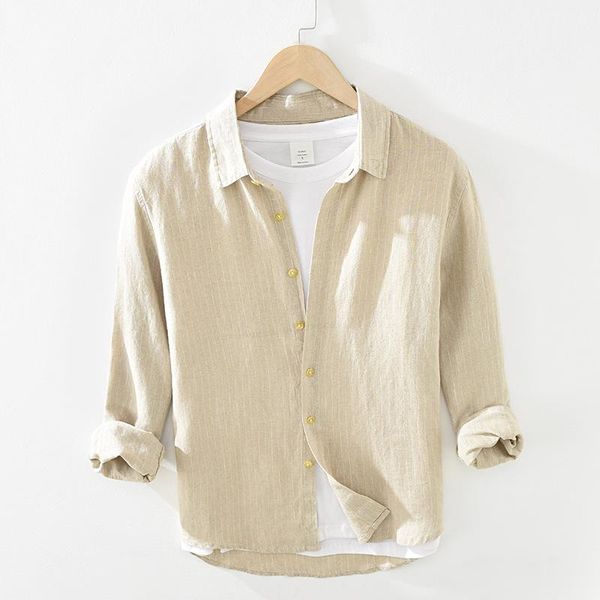 men's casual shirts men clothing 2021 japanese literary linen shirt gradient stripe youth long-sleeved loose lapel camisas para hombre, White;black
men's casual shirts men clothing 2021 japanese literary linen shirt gradient stripe youth long-sleeved loose lapel camisas para hombre, White;black