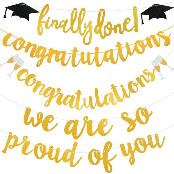 party decoration 1 set gold glitter happy graduation banner bunting paper hanging garland for 2021 congratulations
party decoration 1 set gold glitter happy graduation banner bunting paper hanging garland for 2021 congratulations