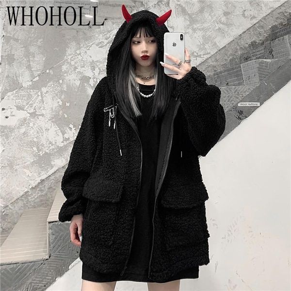 women's trench coats elegant faux fur kawaii little devil coat women winter warm soft button fleece hooded jacket pocket cute ear plush, Tan;black
women's trench coats elegant faux fur kawaii little devil coat women winter warm soft button fleece hooded jacket pocket cute ear plush, Tan;black