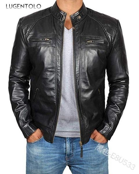 men's fur & faux leather coat moto stand collar jacket punk motorcycle jackets slim zipper coats lugentolo, Black
men's fur & faux leather coat moto stand collar jacket punk motorcycle jackets slim zipper coats lugentolo, Black