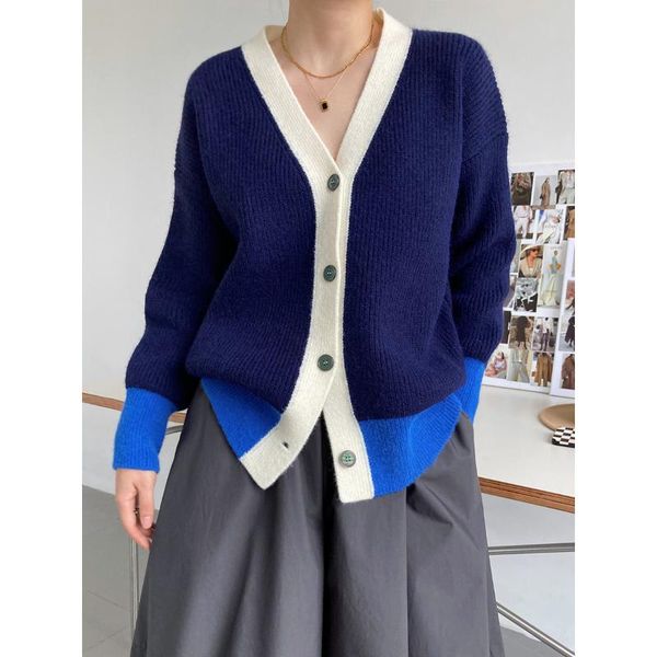 women's knits & tees cardigan women sweater white navy v-neck knitted 2021 fall winter clothes solid casual single breasted fashion car
women's knits & tees cardigan women sweater white navy v-neck knitted 2021 fall winter clothes solid casual single breasted fashion car