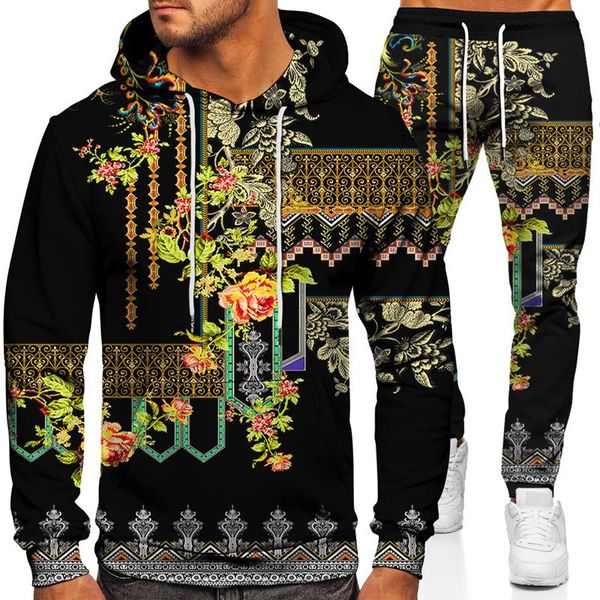 men's tracksuits spring and autumn floral elements printed women's 3d hoodie sweatpants two-piece asian style, Gray
men's tracksuits spring and autumn floral elements printed women's 3d hoodie sweatpants two-piece asian style, Gray