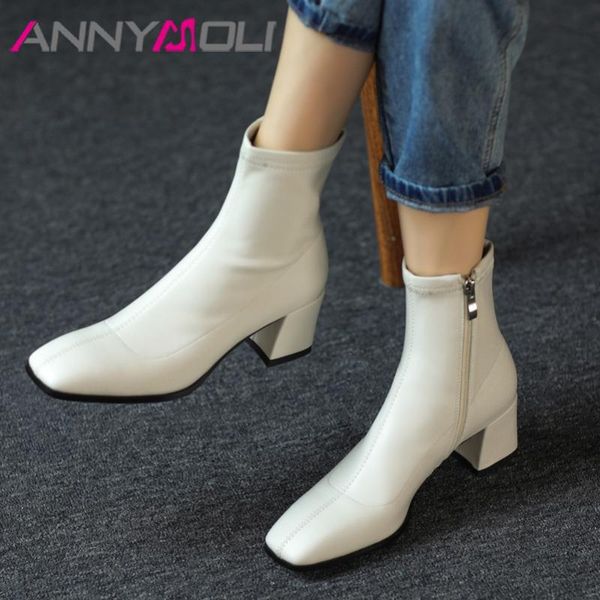 boots annymoli real leather high heel short women shoes zipper square toe chunky heels ankle ladies autumn winter beige, Black
boots annymoli real leather high heel short women shoes zipper square toe chunky heels ankle ladies autumn winter beige, Black