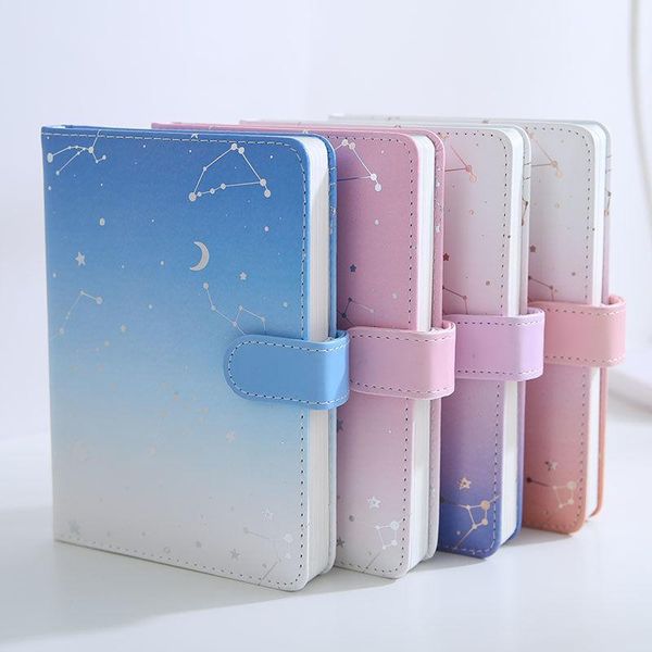 notepads creative hand ledger color page illustration notebook stationery book small fresh pu leather constellation snap notepad, Purple;pink
notepads creative hand ledger color page illustration notebook stationery book small fresh pu leather constellation snap notepad, Purple;pink