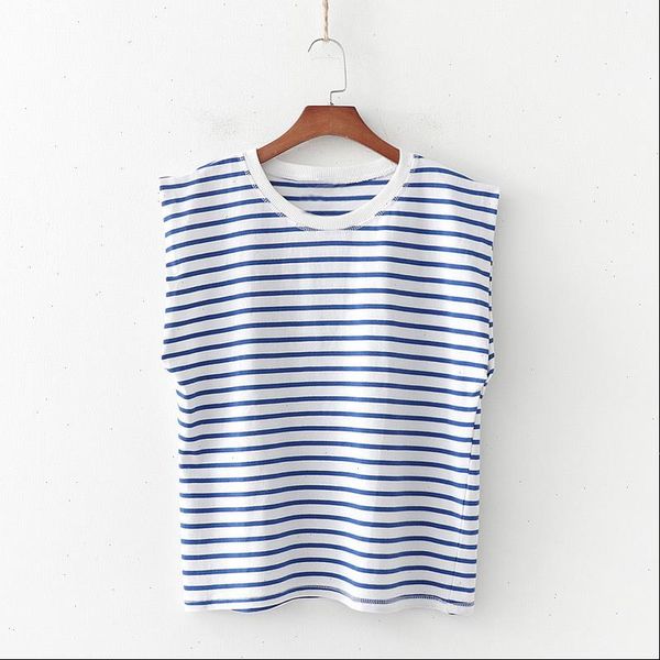 striped print vintage women t shirt padded shoulder sleeveless o neck female tshirts summer casual streetwear ladies t shirts, White
striped print vintage women t shirt padded shoulder sleeveless o neck female tshirts summer casual streetwear ladies t shirts, White
