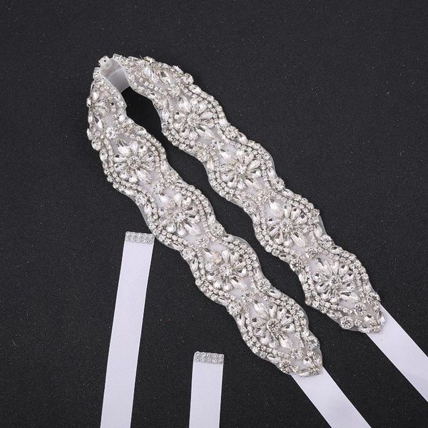 wedding sashes sesthfar handmade crystal rhinestone bridal belts with ribbons belt for dress, White
wedding sashes sesthfar handmade crystal rhinestone bridal belts with ribbons belt for dress, White