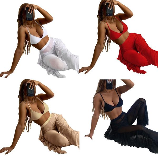 women's swimwear 3 pieces set, female solid color bikini + panties+ see-through trousers for summer, white/red/apricot/black, White;black
women's swimwear 3 pieces set, female solid color bikini + panties+ see-through trousers for summer, white/red/apricot/black, White;black
