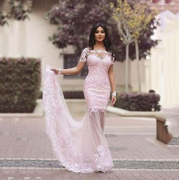 party dresses illusion tulle long sleeve evening 2021 lace appliques backless mermaid prom dress women formal gowns, White;black
party dresses illusion tulle long sleeve evening 2021 lace appliques backless mermaid prom dress women formal gowns, White;black