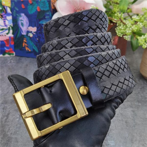 belts designer belt carving men leather luxury thick genuine ceinture brass buckle men's mbt0599, Black;brown
belts designer belt carving men leather luxury thick genuine ceinture brass buckle men's mbt0599, Black;brown