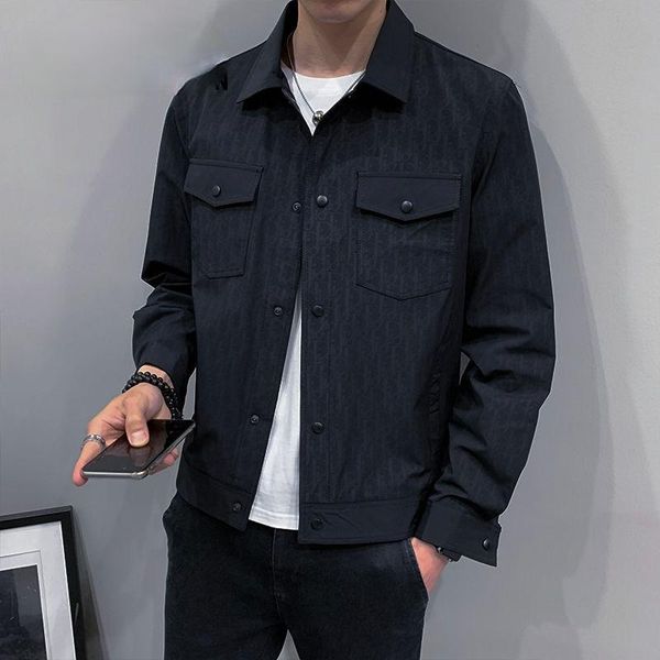 men's jackets 2021 spring autumn fashion solid color loose men casual lapel outerwear male single breasted short coats o77, Black;brown
men's jackets 2021 spring autumn fashion solid color loose men casual lapel outerwear male single breasted short coats o77, Black;brown