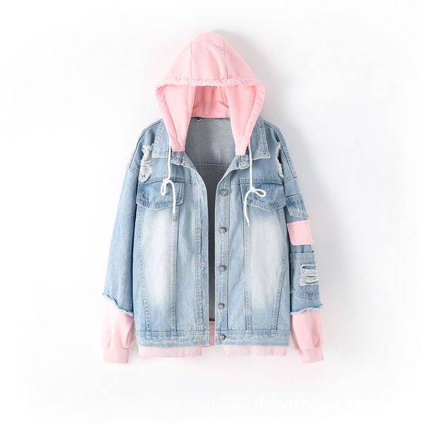 spring hoodie denim bf holes harajuku vintage woman jacket streetwear coats a8kr, Black;brown
spring hoodie denim bf holes harajuku vintage woman jacket streetwear coats a8kr, Black;brown