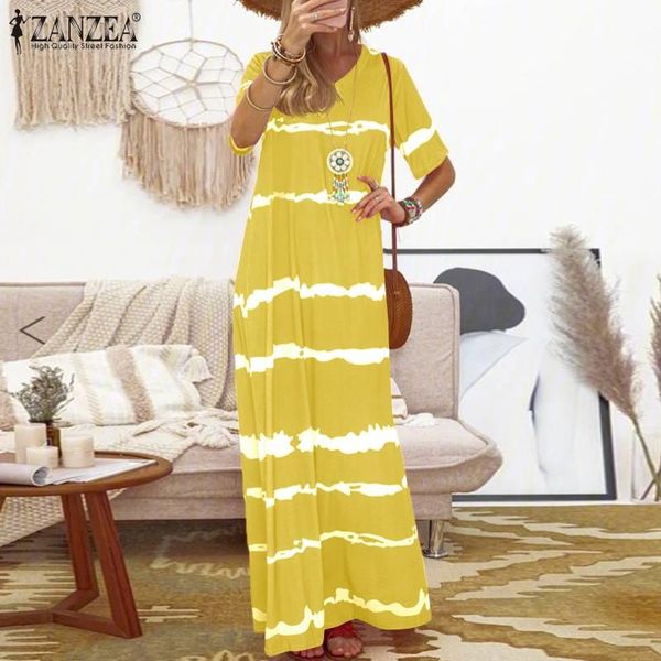 casual dresses zanzea fashion women's short sleeve tie dye printed maxi dress summer sundress bohemian loose long vestidos, Black;gray
casual dresses zanzea fashion women's short sleeve tie dye printed maxi dress summer sundress bohemian loose long vestidos, Black;gray