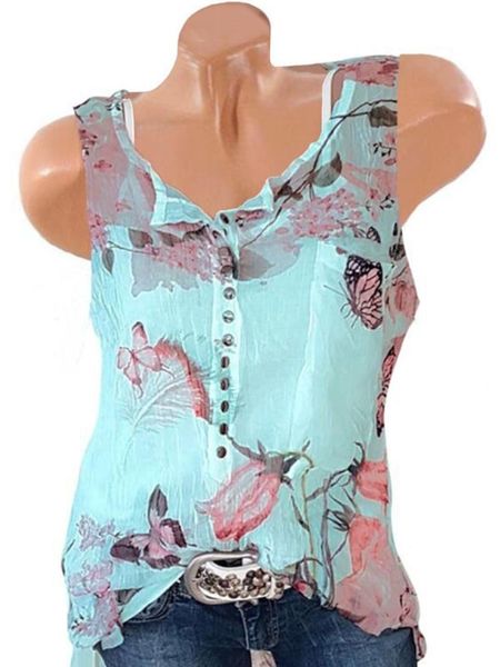 women's blouses & shirts s-5xl plus size tank camis summer blouse tunic slim chiffon button sleeveless blusa mujer, White
women's blouses & shirts s-5xl plus size tank camis summer blouse tunic slim chiffon button sleeveless blusa mujer, White