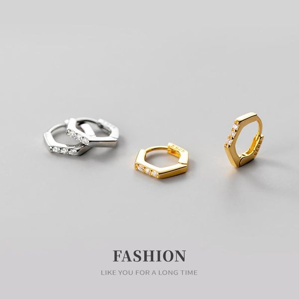 hoop & huggie small 6mm*1mm authentic real. 925 sterling silver jewelry ear-bone cz set hexagon geometric earrings c-g9095, Golden;silver
hoop & huggie small 6mm*1mm authentic real. 925 sterling silver jewelry ear-bone cz set hexagon geometric earrings c-g9095, Golden;silver