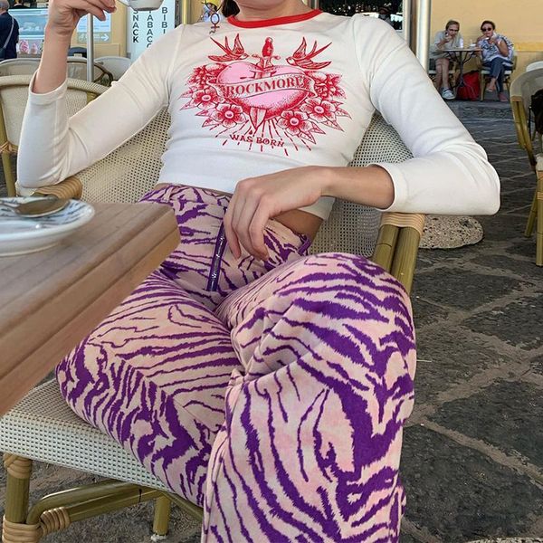 purple zebra pattern women pants y2k aesthetic high waist trousers streetwear korean style female joggers 90s outfits, Black;white
purple zebra pattern women pants y2k aesthetic high waist trousers streetwear korean style female joggers 90s outfits, Black;white