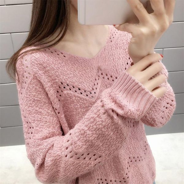 women's sweaters women casual knitting v-neck long sleeve bottoming hollowed out sweater knitted loose fashion pullover femme, White;black
women's sweaters women casual knitting v-neck long sleeve bottoming hollowed out sweater knitted loose fashion pullover femme, White;black