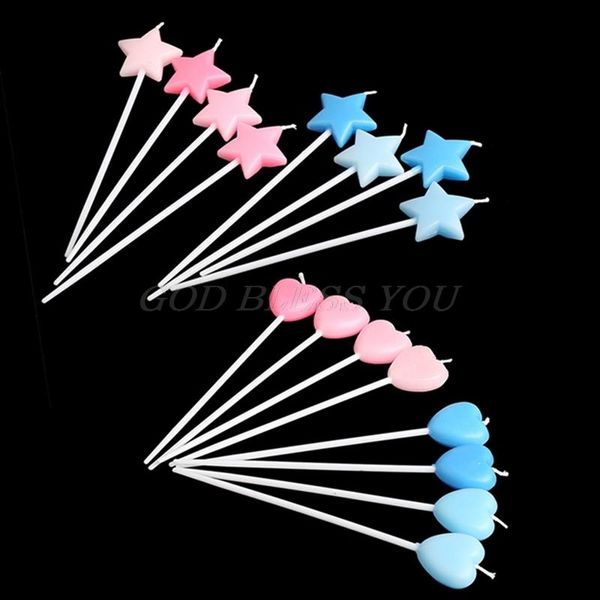 4pcs candle love heart/star sticks design birthday cake candles safe flames party festivals home decorations drop shipping
4pcs candle love heart/star sticks design birthday cake candles safe flames party festivals home decorations drop shipping