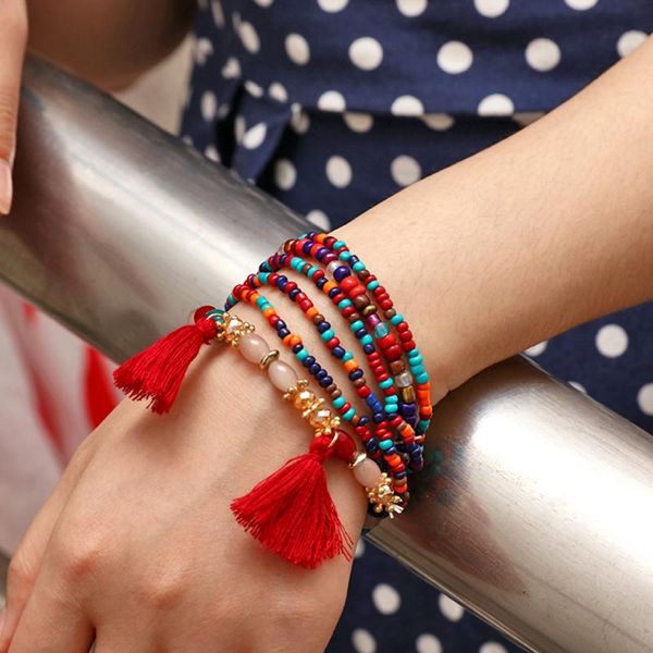 beaded, strands bohemia bracelets charming set handmade multilayer tassel charm beads bangle mixed crystal acrylic glass stones emme jewelry, Black
beaded, strands bohemia bracelets charming set handmade multilayer tassel charm beads bangle mixed crystal acrylic glass stones emme jewelry, Black