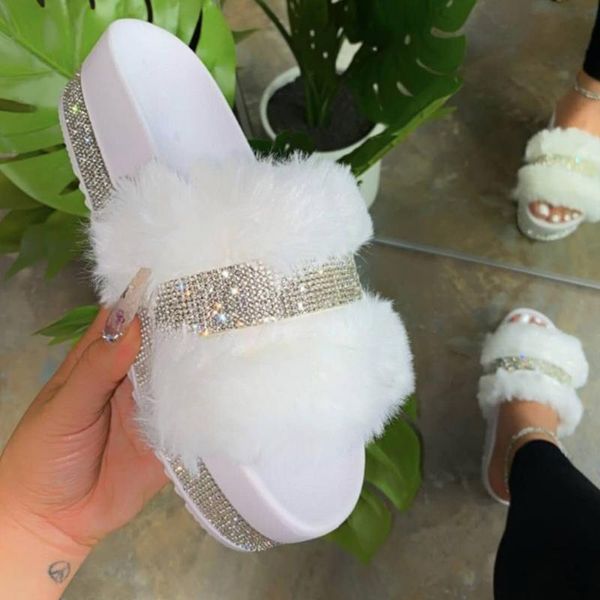 slippers fluffy with bright diamonds women furry platform shoes fur slides zapatillas casa mujer femme pantoufles kapcie damskie, Black
slippers fluffy with bright diamonds women furry platform shoes fur slides zapatillas casa mujer femme pantoufles kapcie damskie, Black