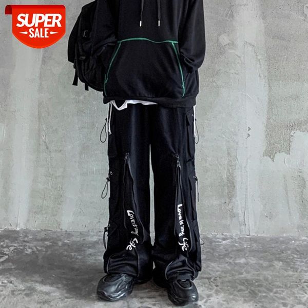 New Arrival High Street Fashion Mop The Floor Lackadaisical Style Men's Straight Trousers Casual Multi-Pocket Zipper Full Pants #G549, Black
New Arrival High Street Fashion Mop The Floor Lackadaisical Style Men's Straight Trousers Casual Multi-Pocket Zipper Full Pants #G549, Black