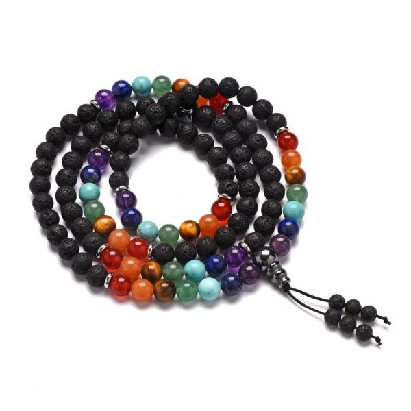 beaded, strands 7 charkra 108 male bracelets or necklace men women fashion charm lava tassels yoga healing anxiety meditation female jewelry, Black
beaded, strands 7 charkra 108 male bracelets or necklace men women fashion charm lava tassels yoga healing anxiety meditation female jewelry, Black