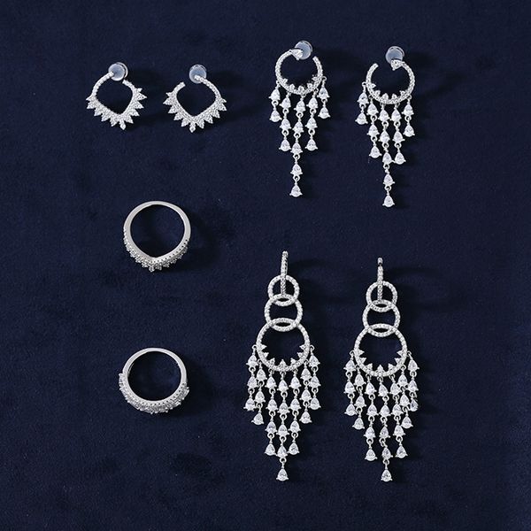 s925 sterling silver europe and america tassel water drop dangle earring crown ring personality elegant luxury jewelry monaco earrings gift
s925 sterling silver europe and america tassel water drop dangle earring crown ring personality elegant luxury jewelry monaco earrings gift