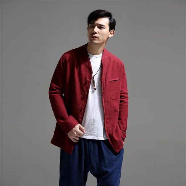 ethnic clothing cotton linen men chinese hanfu shirt japanese retro button harajuku ancient mandarin collar plus size xl casual coat, Red
ethnic clothing cotton linen men chinese hanfu shirt japanese retro button harajuku ancient mandarin collar plus size xl casual coat, Red