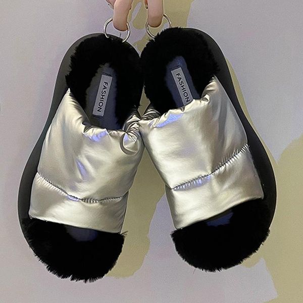 slippers 2022 winter thick bottom waterproof down cloth women fur home warm luxurious fashion shoes open toe platform, Black
slippers 2022 winter thick bottom waterproof down cloth women fur home warm luxurious fashion shoes open toe platform, Black