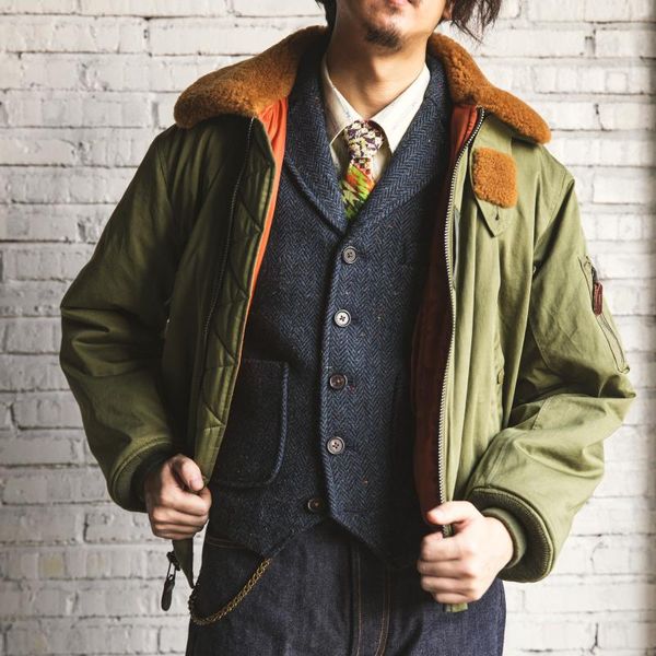 men's jackets rtb15 us big size vintage loose fitting good quality cotton fabric wool lining b15 jacket, Black;brown
men's jackets rtb15 us big size vintage loose fitting good quality cotton fabric wool lining b15 jacket, Black;brown