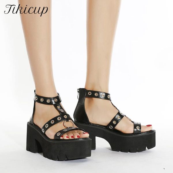 sandals tikicup punk rivets women t-strap platform all black matte summer open toe high heels ladies goth wild chunky shoes
sandals tikicup punk rivets women t-strap platform all black matte summer open toe high heels ladies goth wild chunky shoes