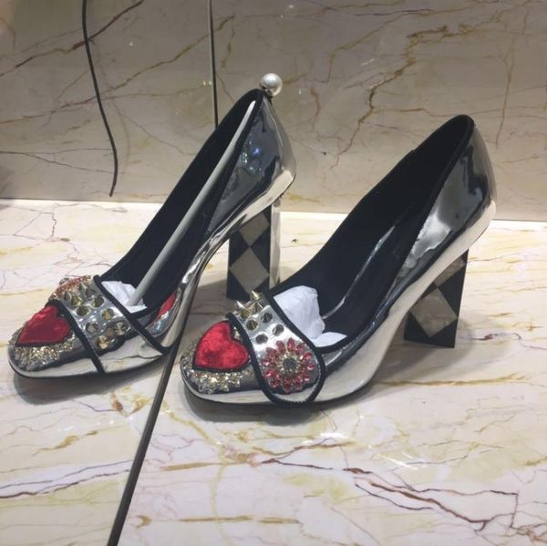 dress shoes chic pumps women leather high heels woman luxury slip on buty damskie rivets party ladies shiallow zapatos de mujer, Black
dress shoes chic pumps women leather high heels woman luxury slip on buty damskie rivets party ladies shiallow zapatos de mujer, Black