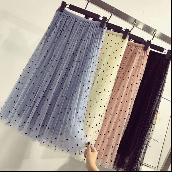 tingyili polka dot tulle skirt spring summer high waist pleated long skirts womens korean black white gray pink maxi skirt
tingyili polka dot tulle skirt spring summer high waist pleated long skirts womens korean black white gray pink maxi skirt
