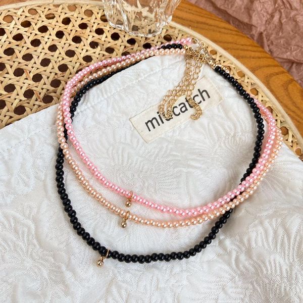 chokers 2021 trendy creative pearl pendant necklace for women fashion simple short clavicle chain beads choker boho party charm jewelry, Golden;silver
chokers 2021 trendy creative pearl pendant necklace for women fashion simple short clavicle chain beads choker boho party charm jewelry, Golden;silver