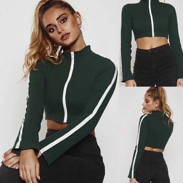 gym clothing autumn summer women zipper long sleeve bandage short sweatshirts ladies casual street style slim fit outwear sportwear crop top, White;black
gym clothing autumn summer women zipper long sleeve bandage short sweatshirts ladies casual street style slim fit outwear sportwear crop top, White;black